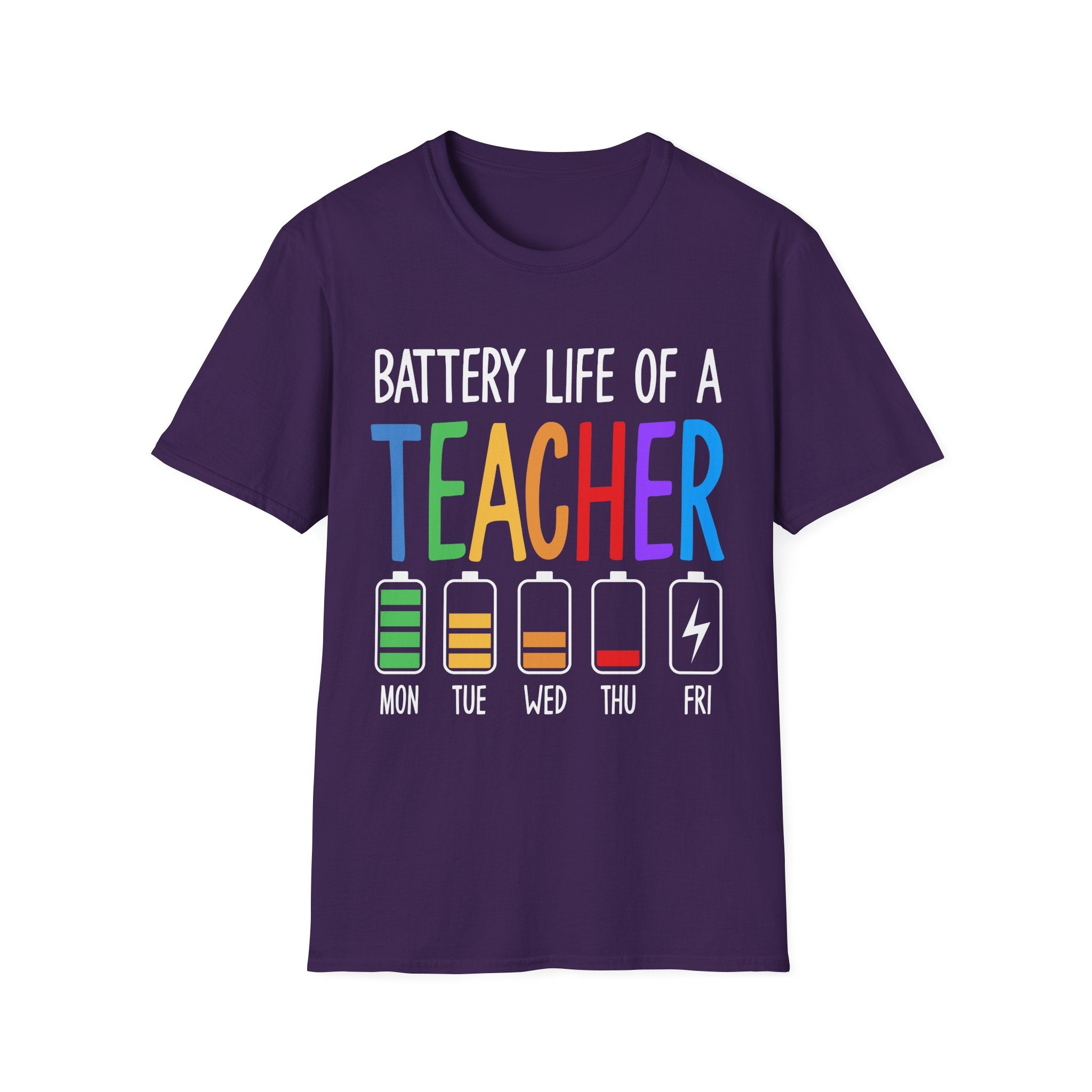 Teacher Battery Life Graphic Tee - Unisex T-Shirt for Educators