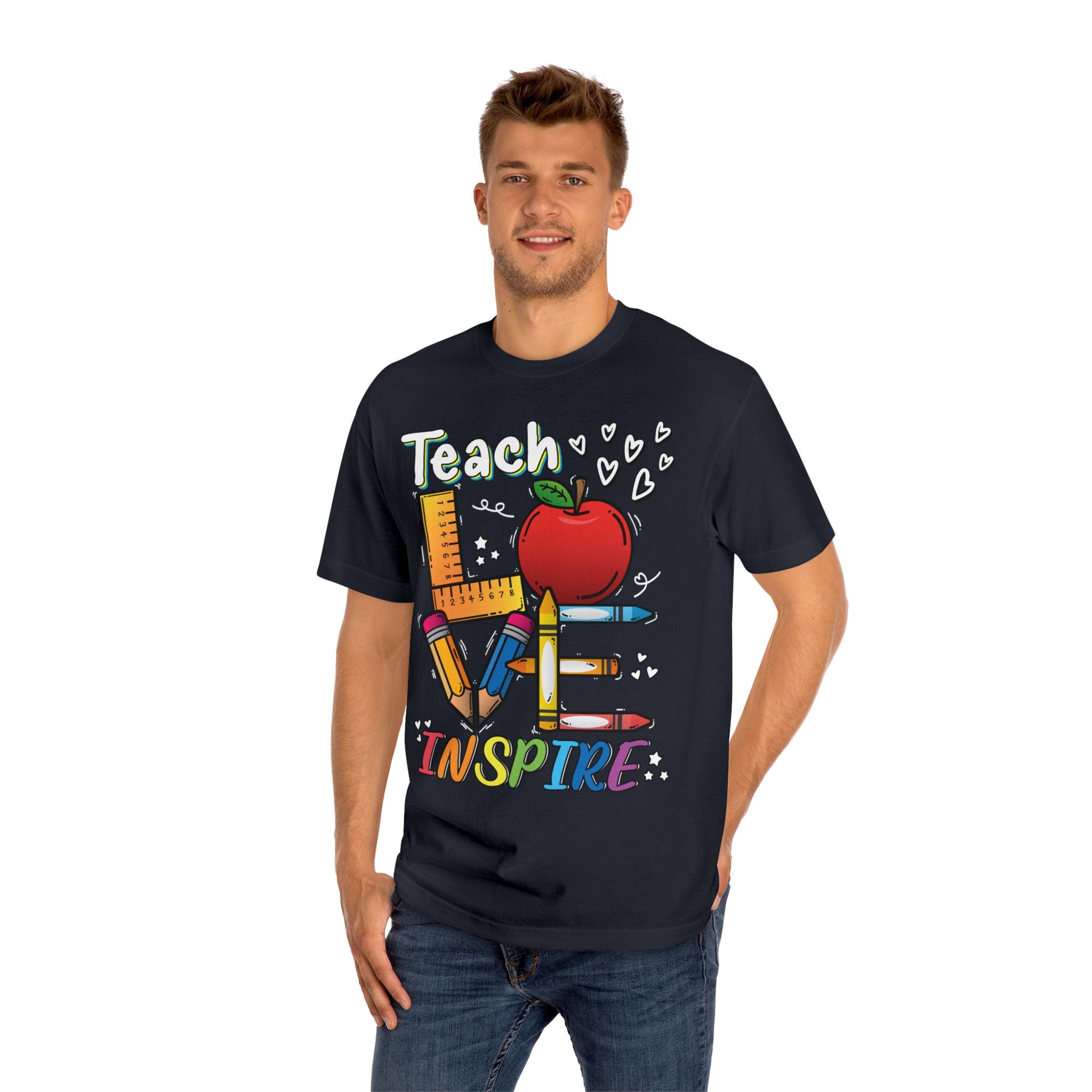Teach Love Inspire Colorful Teacher Appreciation Tee