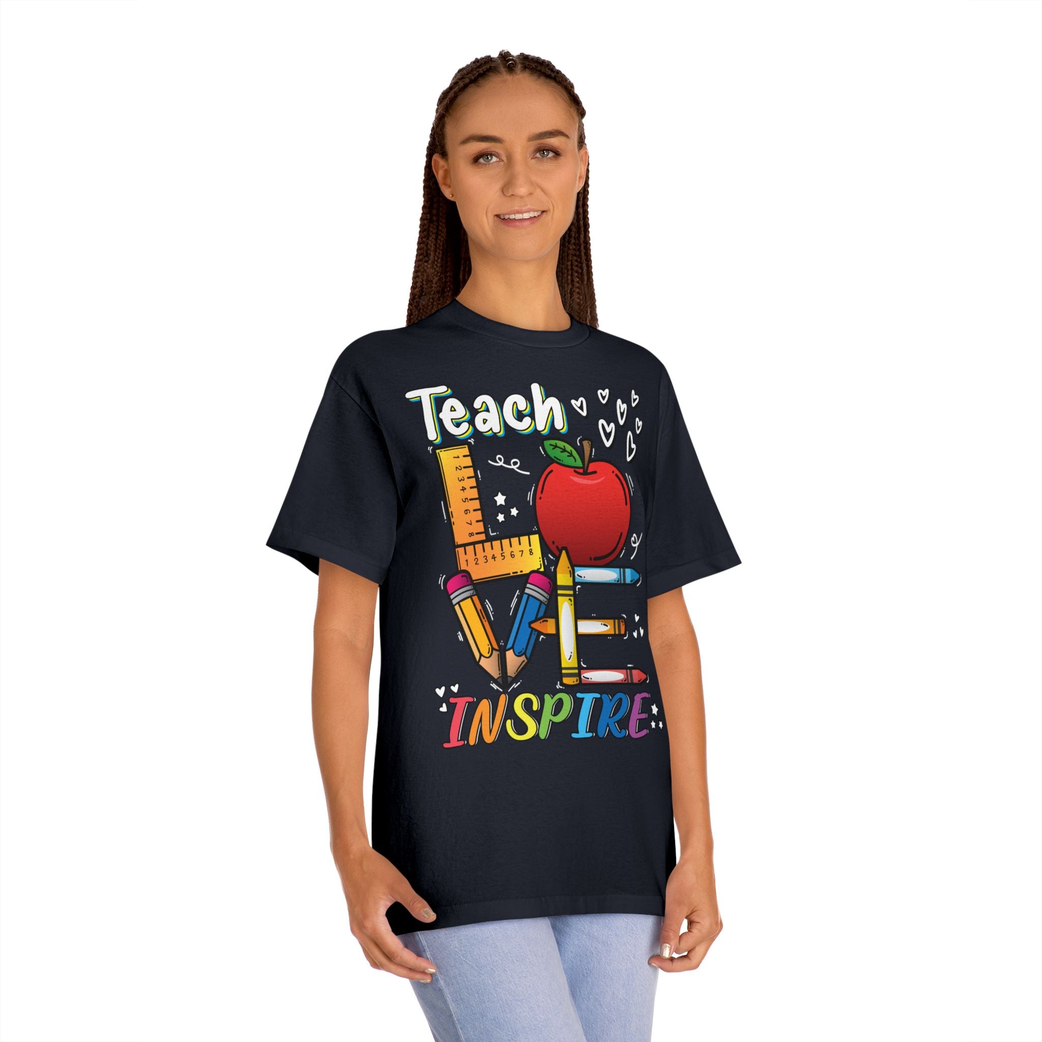 Teach Love Inspire Colorful Teacher Appreciation Tee