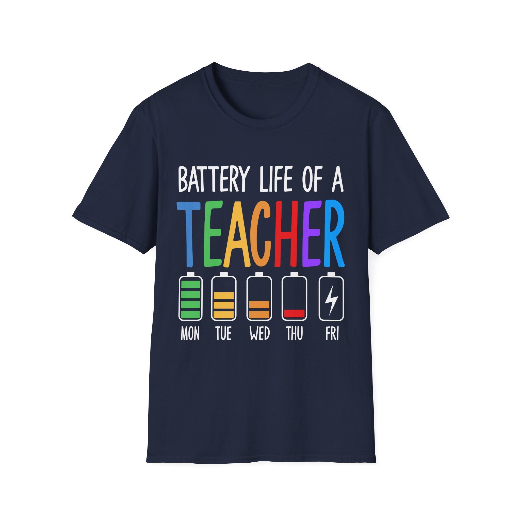 Teacher Battery Life Graphic Tee - Unisex T-Shirt for Educators