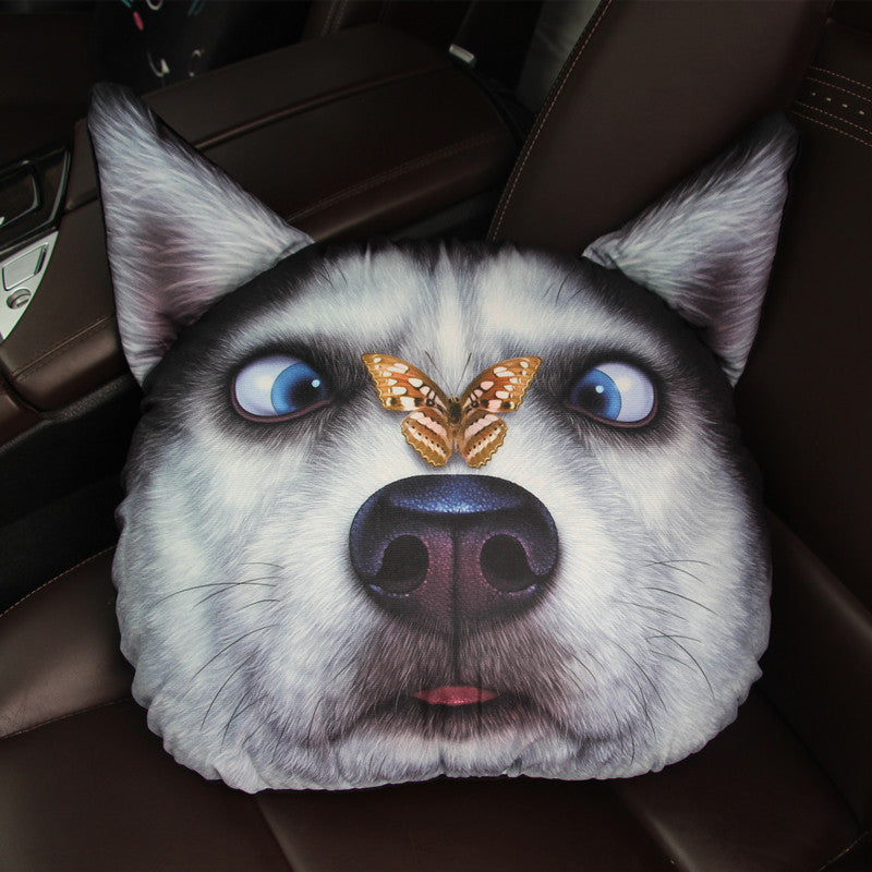 God Annoying Dog Head Pillow Simulation Funny