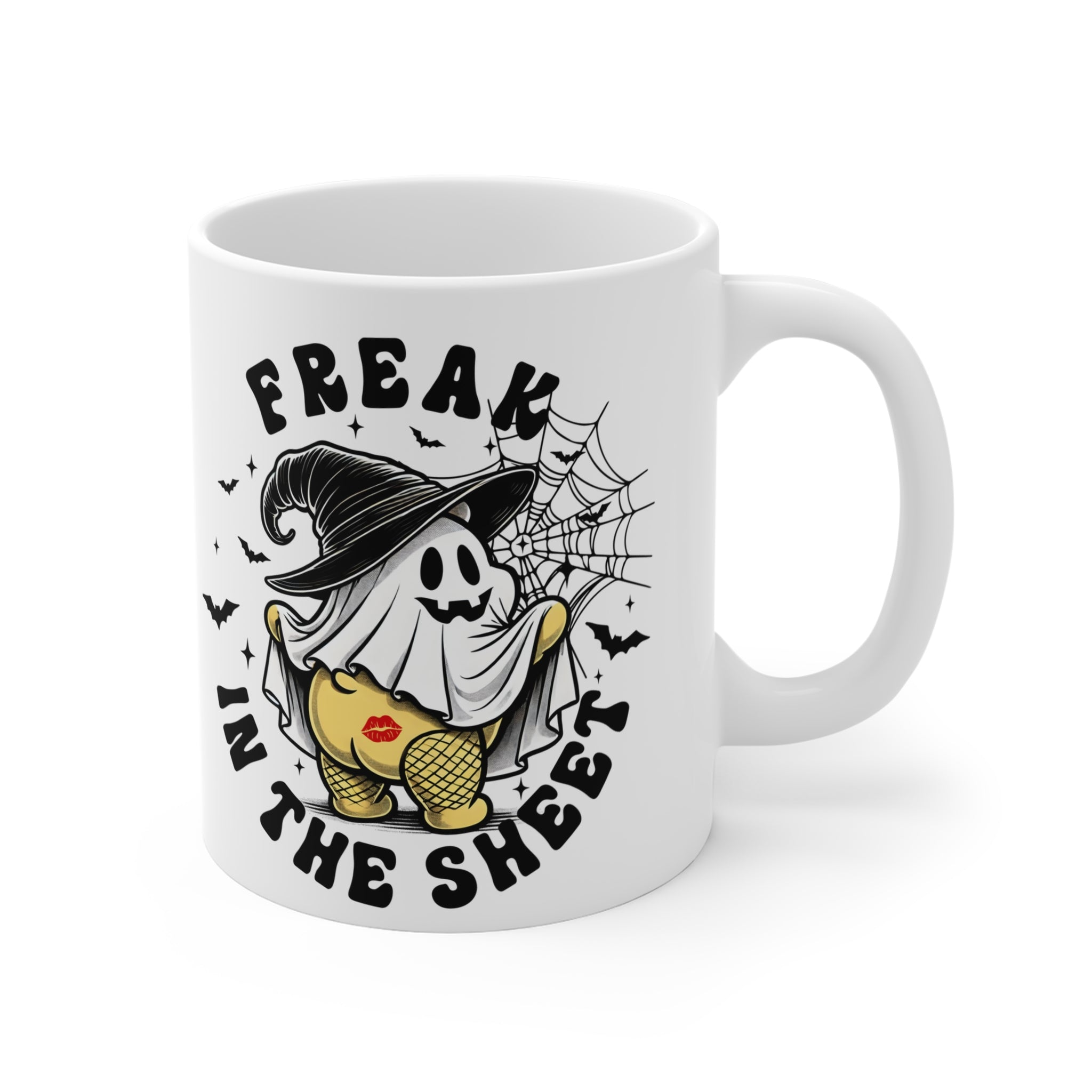 Freak In The Sheet Cute Ghost Halloween Mug