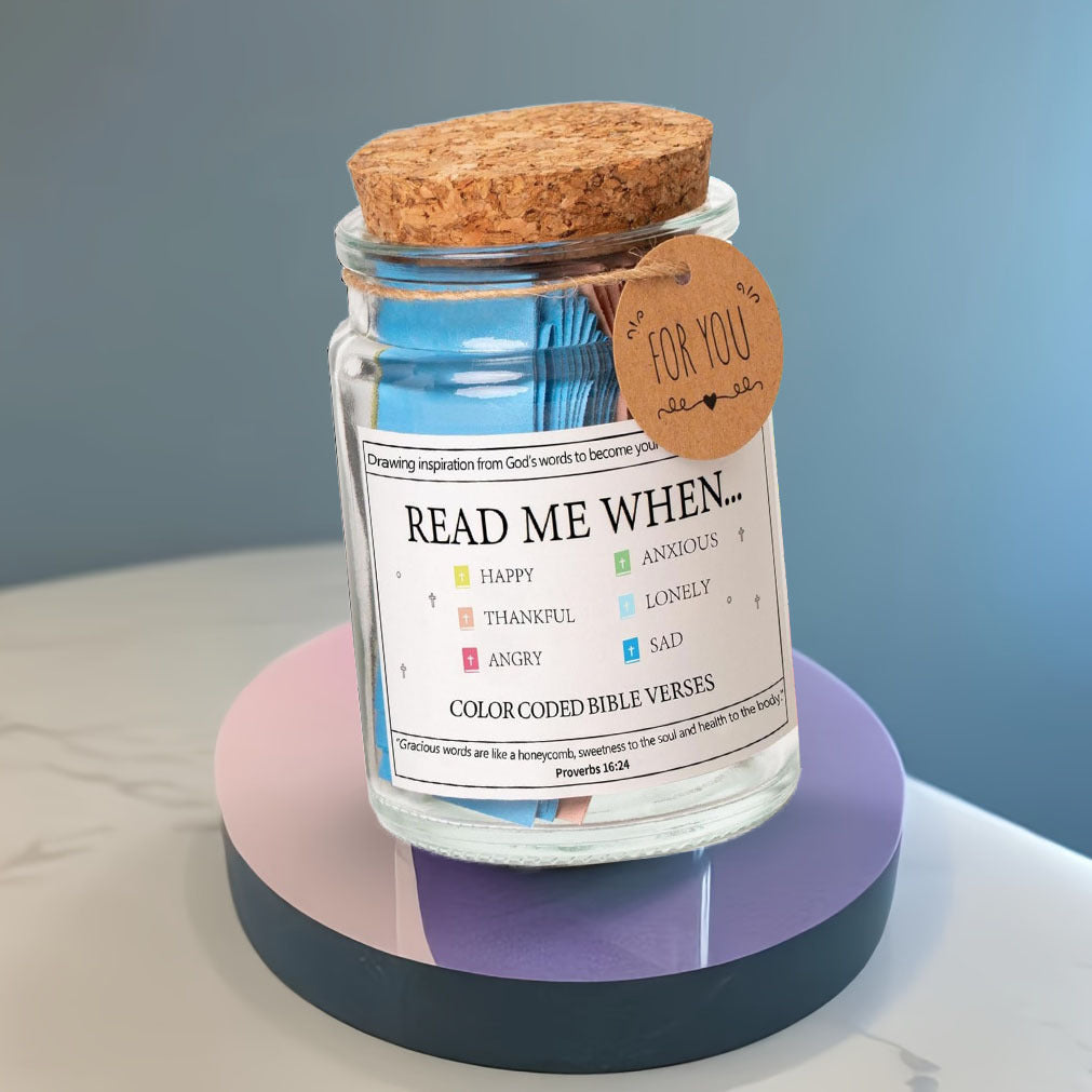 Emotional Journal Jar - Containing Inspirational Verse Cards, Emotional Notes, and Comforting Words