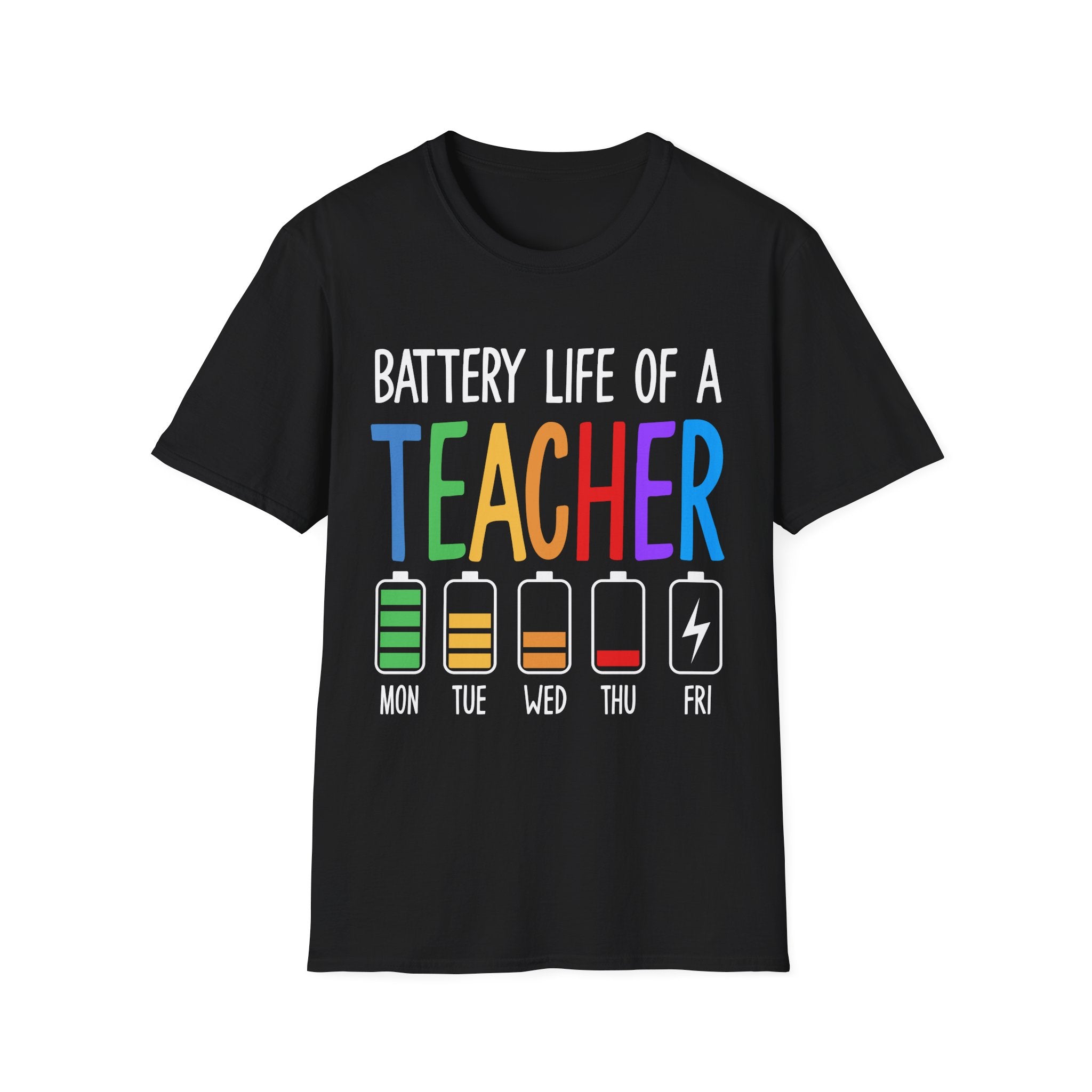 Teacher Battery Life Graphic Tee - Unisex T-Shirt for Educators